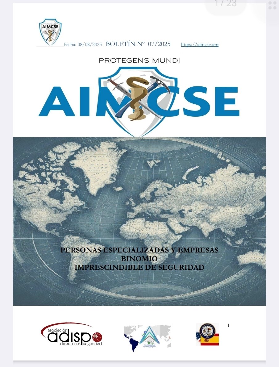 📰🔥 ¡Boletín N.º 7 – 2025 disponible! 🔥📰
📌 Contenido destacado:
🔹 La seguridad en el ámbito corporativo – José Julián Isturitz
🔹 Soluciones para incendios en baterías de litio – <a href="/GrupoEurofesa/">Eurofesa 🧯</a>
📥 Descarga gratuita aquí 👉 aimcse.org/boletines-de-i…
