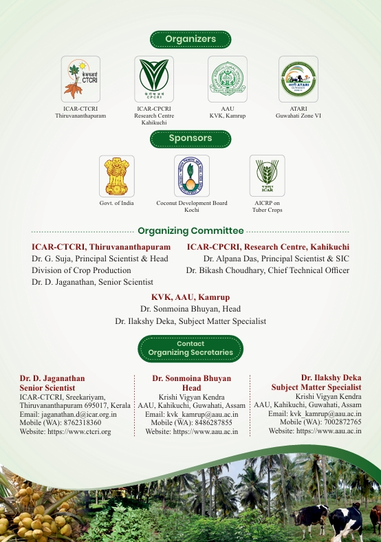 icarctcri's tweet image. Seminar on Coconut &amp;amp; Tuber Crops based Agrifood Systems for Resilience and Sustainable Income.
#coconutdevelopment
#tubercrops
#agriseminar2025
#ClimateResilience
#FarmersFirst
#icarctcri
#icarcpcri
#AssamAgriculturalUniversity
#SustainableIncome