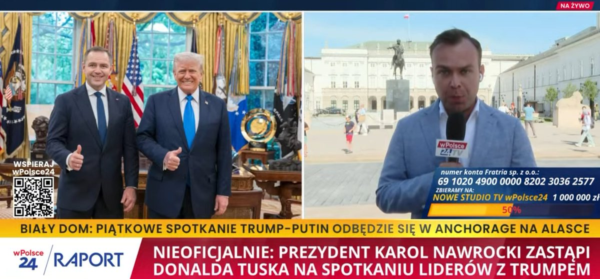 Wiesław 🇵🇱 (@wieslaw_pele) on Twitter photo ‼️ Nieoficjalnie.
Prezydent USA Donald Trump miał zażądać, aby na spotkaniu liderów państw europejskich Polskę reprezentował Prezydent <a href="/NawrockiKn/">Karol Nawrocki</a>.
Jak widać, nic nieznaczący Donald słabnie zarówno w Europie, jak i na świecie. ‼️ Nieoficjalnie.
Prezydent USA Donald Trump miał zażądać, aby na spotkaniu liderów państw europejskich Polskę reprezentował Prezydent <a href="/NawrockiKn/">Karol Nawrocki</a>.
Jak widać, nic nieznaczący Donald słabnie zarówno w Europie, jak i na świecie.