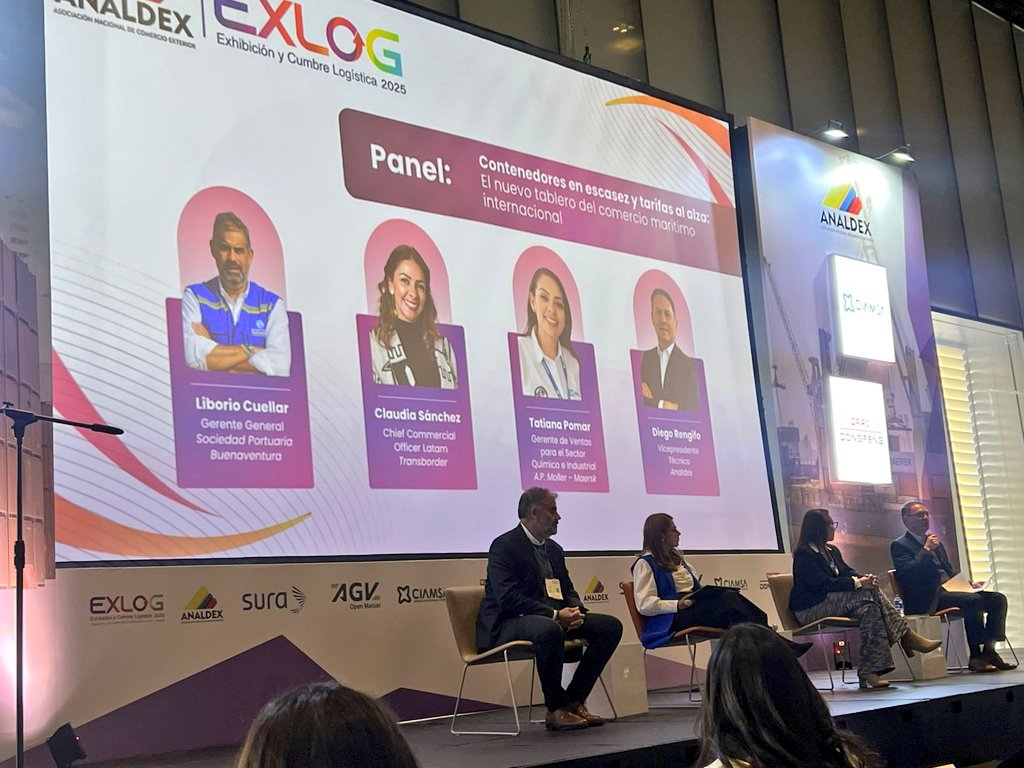 SuperTransporte 🇨🇴 (@supertransporte) on Twitter photo Desde la Delegatura de Puertos de la #SuperTransporte, acompañamos el evento liderado por <a href="/AnaldexColombia/">Analdex Colombia</a> "Exhibición y Cumbre Logística 2025" - #ExlogAnaldex, los días 12 y 13 de agosto, contando con la participación de entidades y empresarios del sector marítimo y portuario. Desde la Delegatura de Puertos de la #SuperTransporte, acompañamos el evento liderado por <a href="/AnaldexColombia/">Analdex Colombia</a> "Exhibición y Cumbre Logística 2025" - #ExlogAnaldex, los días 12 y 13 de agosto, contando con la participación de entidades y empresarios del sector marítimo y portuario.