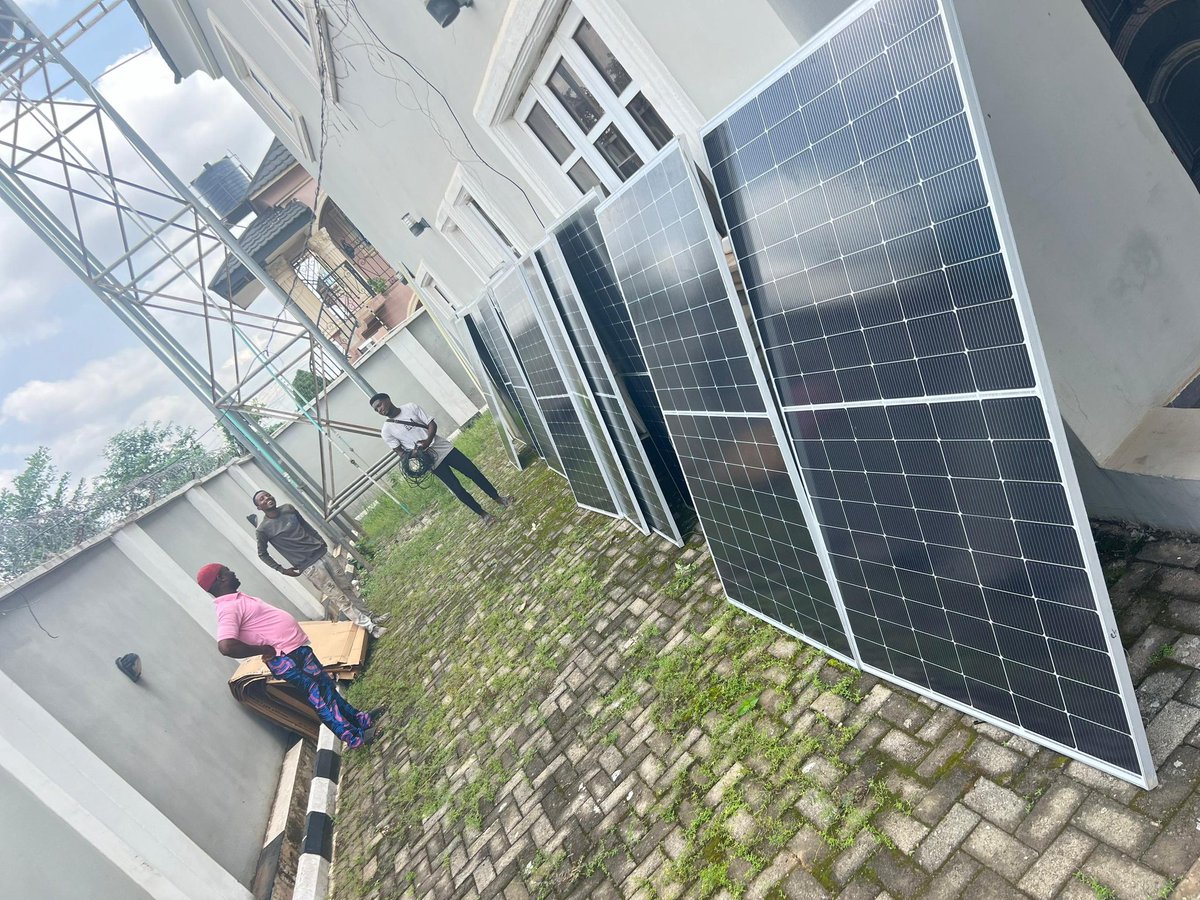Solar set-up installation in Ibadan, Oyo state. 
11kva  inverter + 10kwh Lithium battery+ 12unit of 485W solar panel

To power: A detached apartment <a href="/UniverseSolarr/">Universe Solar Power</a>

Price: 5.5M

Ibom Air KWAM1 Comfort Toke Makinwa Dj chicken Kirikiri Geh Geh Organic Air Hostess Rema EFCC Antix