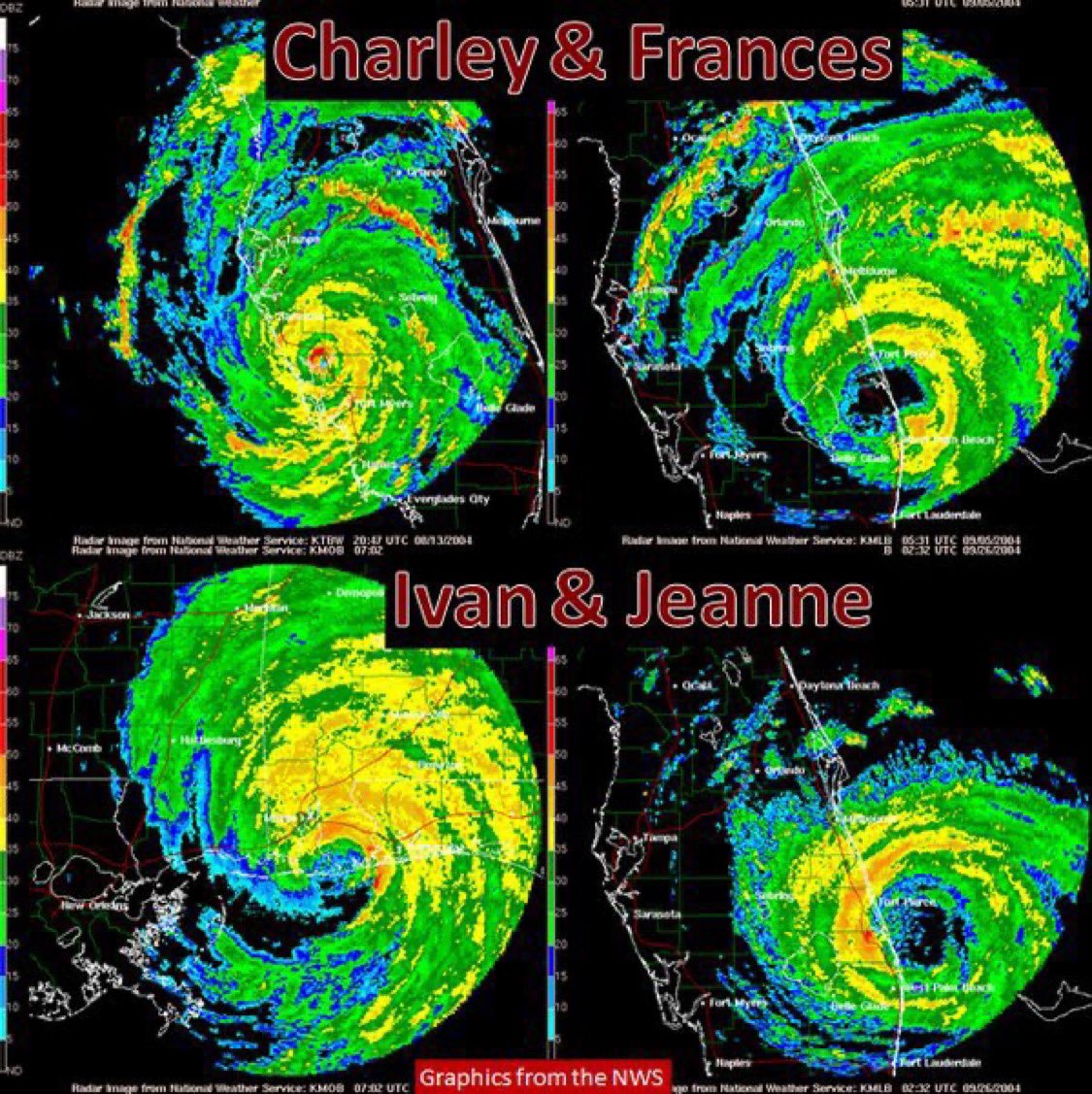 AdrianLinares28's tweet photo. Today marks the 21st anniversary of Hurricane Charley's landfall in southwest Florida the 1st of 4 hurricanes to strike the peninsula in over 7 weeks in 2004. #Flwx https://t.co/Jtw1hPxIbl