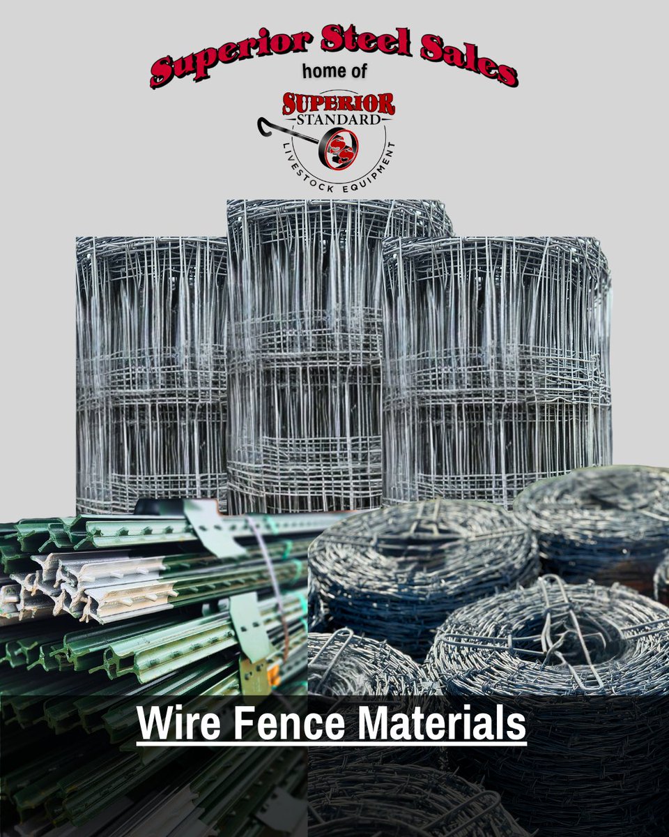 SuperSteelSales's tweet image. Barbed Wire? Woven Wire? T-Posts? Yes!

Contact Superior Steel Sales to order yours!
417-358-5555
SuperiorSteelSales.com

#barbwire #tpost #livestockfence
#SuperiorSteelSales #getranching #cattle #ranch #farm #cow #calf #beef #steer #bull #cowgirl #cowboy #cattlemen #cattlewomen…