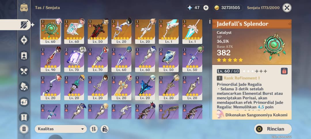 goredive's tweet photo. all char + weapon https://t.co/x1EJL6tAbd