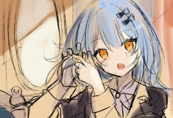 身支度シェリーちゃんwip 厚塗りなのでたぶん塗っていくと表情変わる