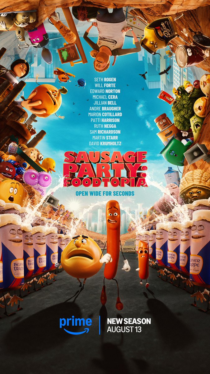 Состоялась премьера нового сезона "Sausage Party: Foodtopia".

#SausageParty