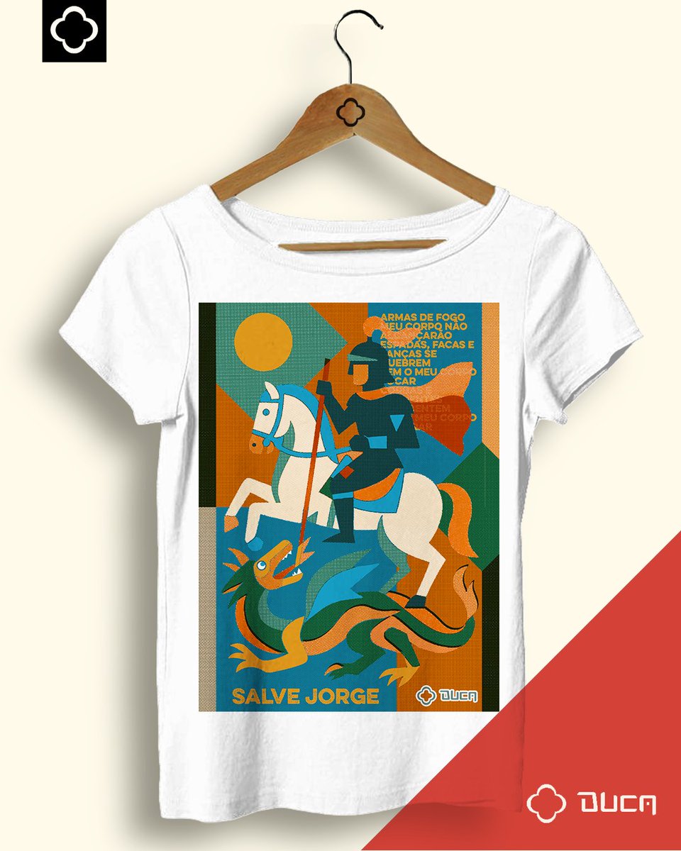 Sejaduca's tweet photo. Chegou a estampa de São Jorge em estilo geométrico! ✨🛡️ "Pois eu estou vestido com as roupas e as armas de Jorge." Proteção, arte e atitude num só look! Veste fé! 🙌
#coisademontar #sejaduca https://t.co/rhHecD9VT2