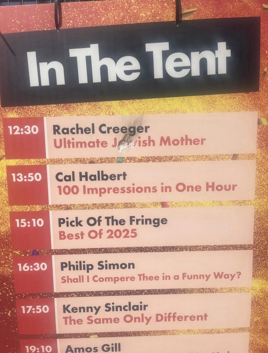 Jewish comic Rachel Creeger was initially cancelled by the Edinburgh Fringe as staff didn’t feel safe around a Jew. 
A new venue was found for her. Now the posters for her show have been defaced - two of them. The word Jew has been scratched out. 
This is nothing to do with