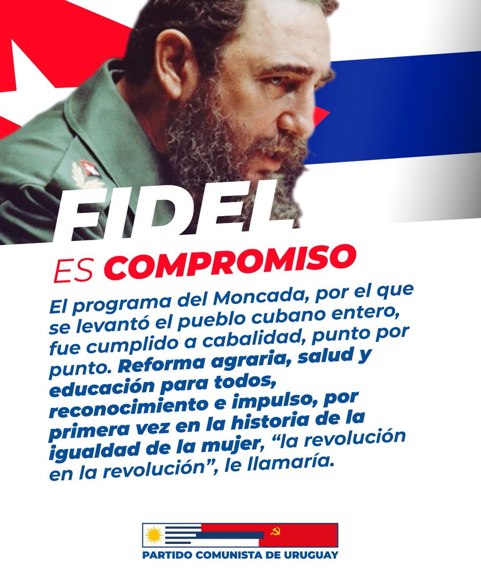 1926 · FIDEL CASTRO · 2025
«La revolución es una lucha entre el futuro y el pasado»

Rebelde eterno. Guerrillero de la vida.
Jefe revolucionario que cumplió su palabra y convirtió los sueños en conquistas: tierra, salud, educación, igualdad.