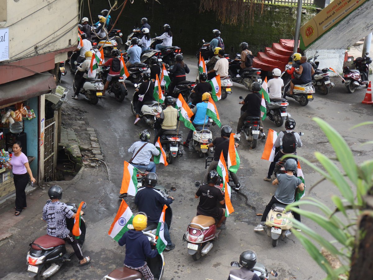 MabiakiChhangte's tweet photo. Vawin 13rd.August.2025 hian Harghar Tiranga .Tiranga Yatra .Two Wheeler Rally neiin kan  State President leh kan MLA ni bawkPu  Dr K. Beichhuan Flagged Off na hun a hmang .#HarGharTiranga #TirangaYatra #TwoWheelerRally @BJPMahilaMorcha @BJP4India https://t.co/1xwB2TOxd8