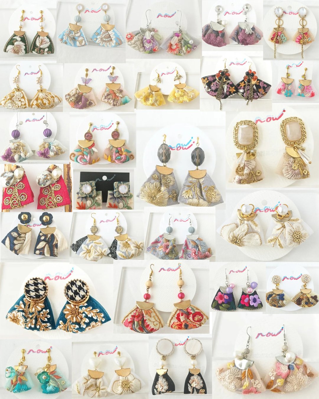 メグえもん様お取引中⭐2587⭐　❣️春夏アクセ❣️オリジナル✴一点物インド刺繍 メグえもん様お取引中⭐2587⭐ ❣️春夏アクセ❣️オリジナル