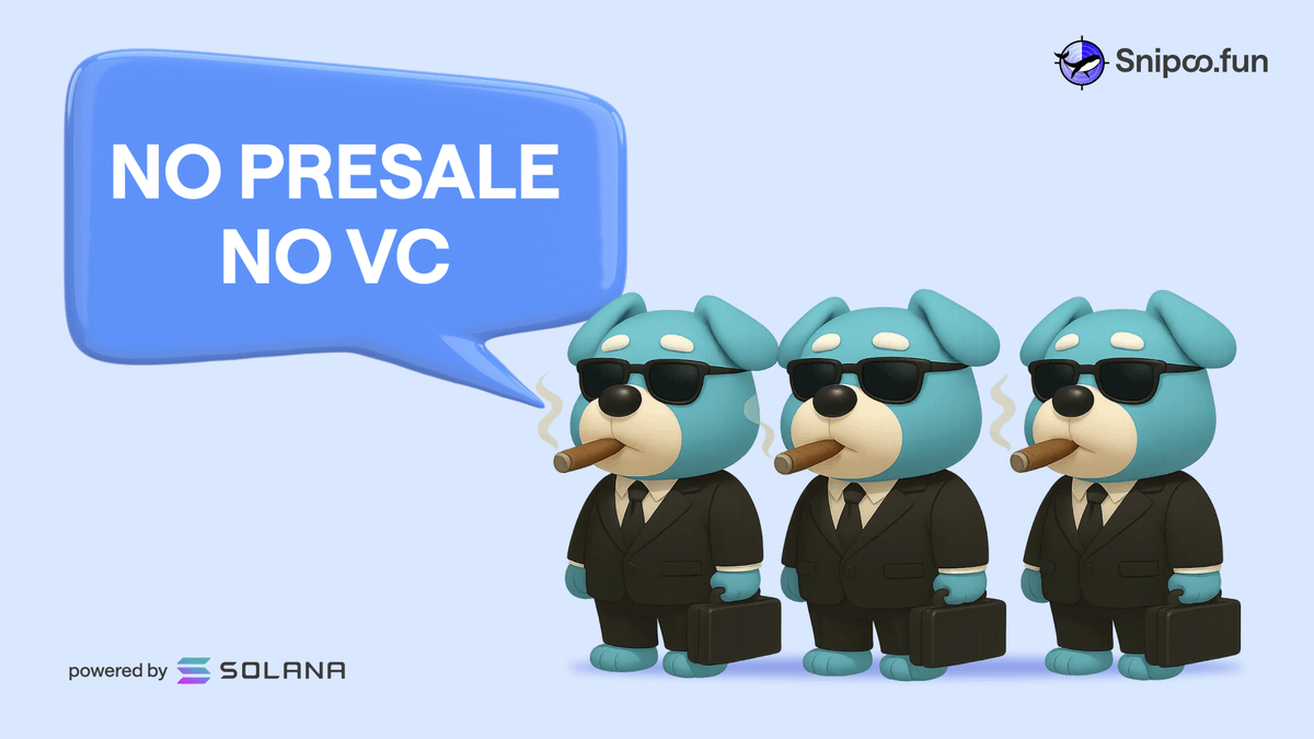 Snipoo_fun's tweet photo. 🚫 No Presale. No VC. 100% Fair

We’re keeping it clean at https://t.co/uBErwfKNEX:
❌ No insider.
❌ No early VC allocations.
✅ 100% equal opportunity for everyone.

From day one, the playing field is level.
The only edge? How fast you snipe 🐋

That’s how we roll.

#Snipoo #Solana