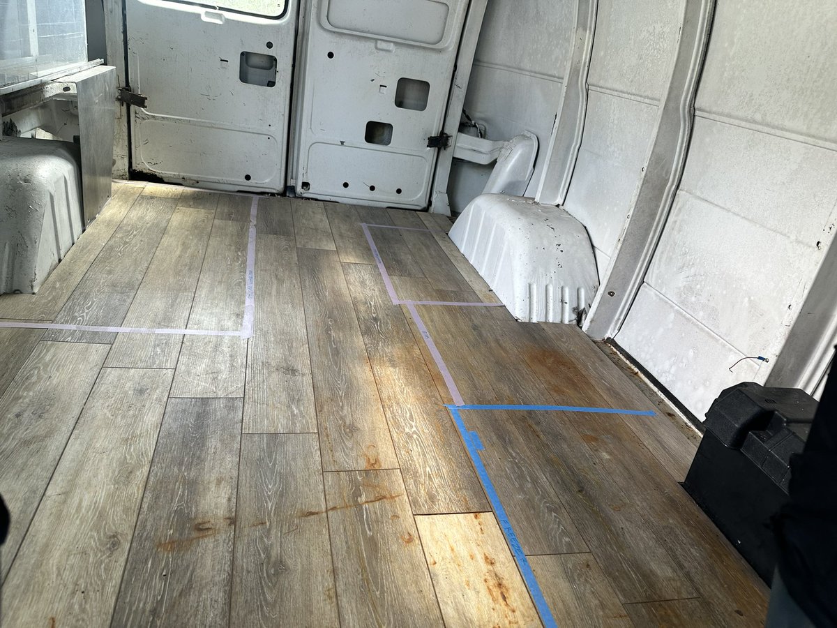 Did some minor repairs and got the layout taped off today 🚐