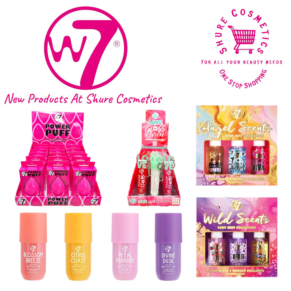 ShureCosmetics's tweet photo. 📢 New Arrival At Shure Cosmetics from W7
-> Body Mist Collection Gift Sets
-> Body Fragrance Mists - 100ml
-> Love Gloss Revival Lip Gel Serum
-> Power Puff Face Blender Sponge

For More on Our Website: https://t.co/WDw9BX5tWU

#lipstick #bodymist #bodymistgidtset https://t.co/7dzC0d3sLS