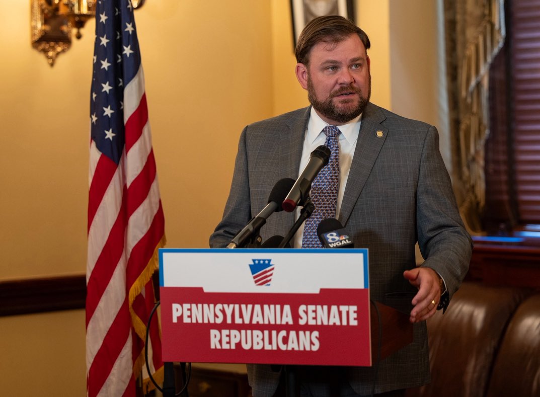 SenatorPittman's tweet photo. The full @PASenateGOP Majority  passed a responsible budget &amp; immediate way to fund transportation infrastructure &amp; mass transit without taking any more from taxpayers. Democrats need to stop grandstanding at press conferences &amp; start to seriously engage at the negotiating table. https://t.co/uG0kr21WN3