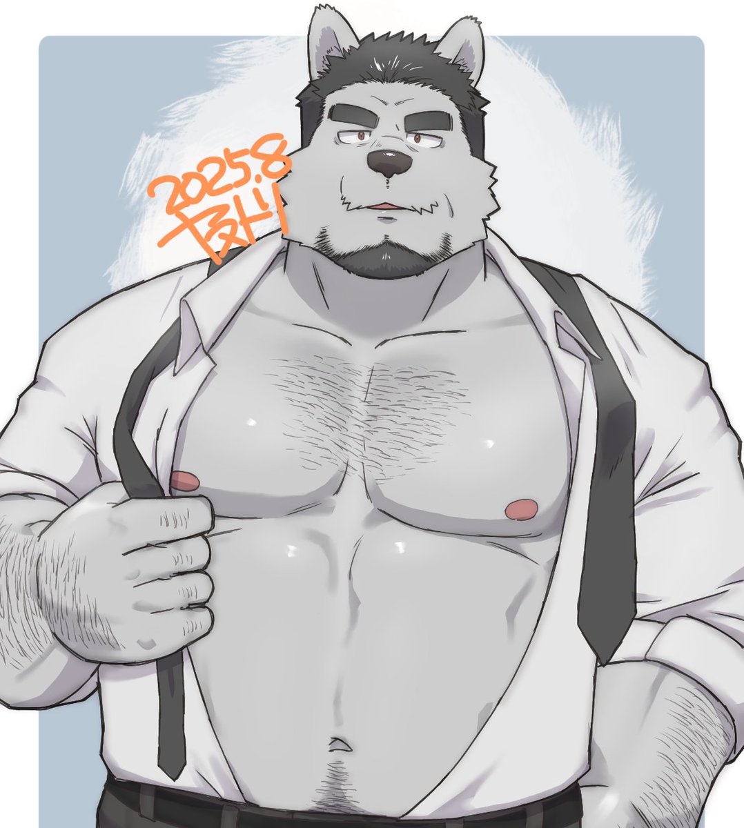 おじさん描いてた