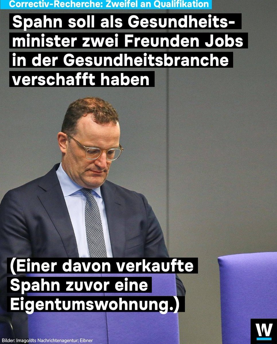 Solange die Union an Jens Spahn festhält, wird die AfD ihr auch weiterhin Stimmen abjagen. Jens Spahn verkörpert wie kein anderer Politiker das, was die Rechtspopulisten den etablierten Parteien immer vorwerfen: Politik nur für die eigene Klientel und den eigenen Geldbeutel.