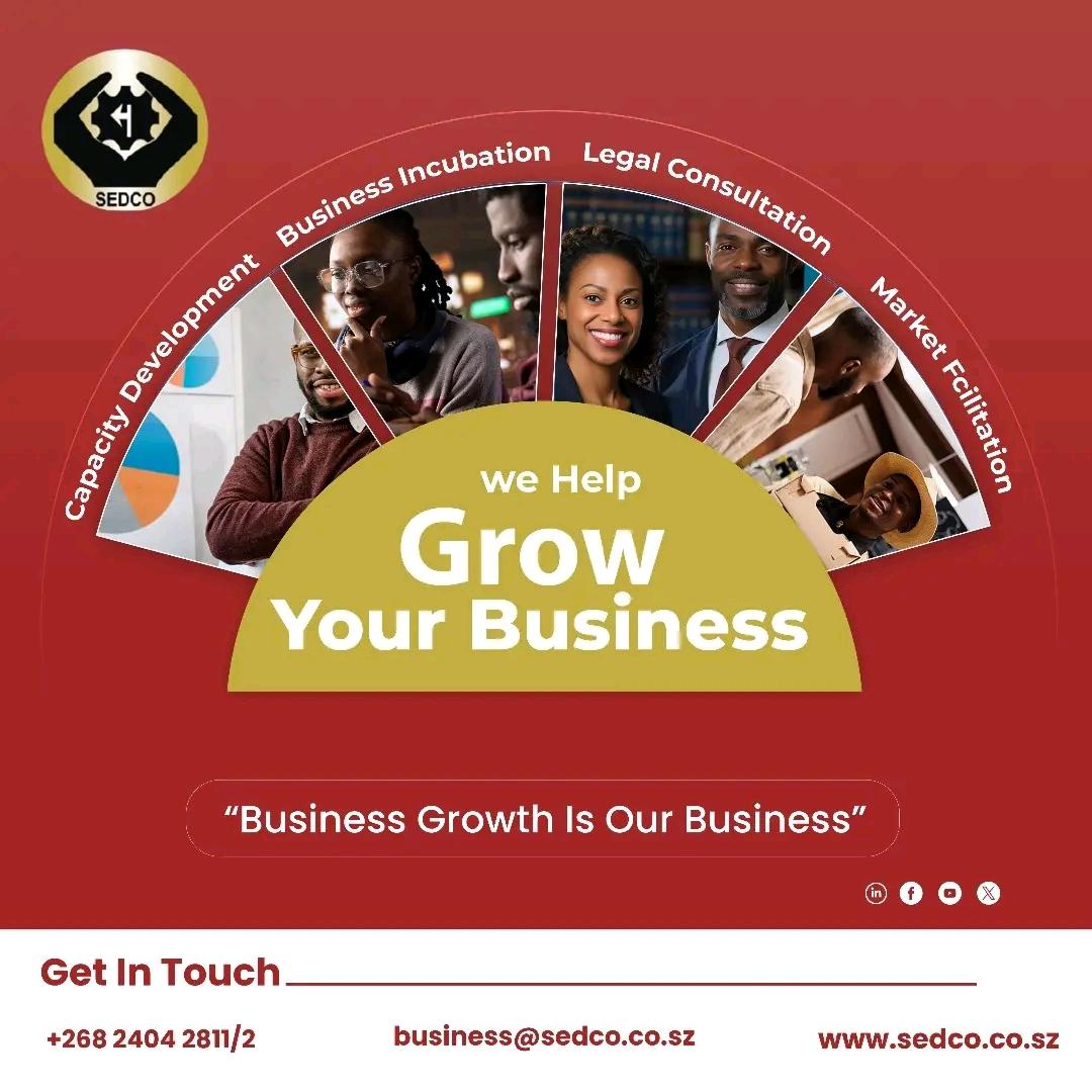 🚀 Ready to grow your business? SEDCO offers expert support in Business Incubation, Legal Consultation, Market Facilitation &amp; Capacity Development — because Business Growth Is Our Business.

📞 +268 2404 2811/2 | 🌐 sedco.co.sz
#SEDCO #Eswatini #BusinessGrowth