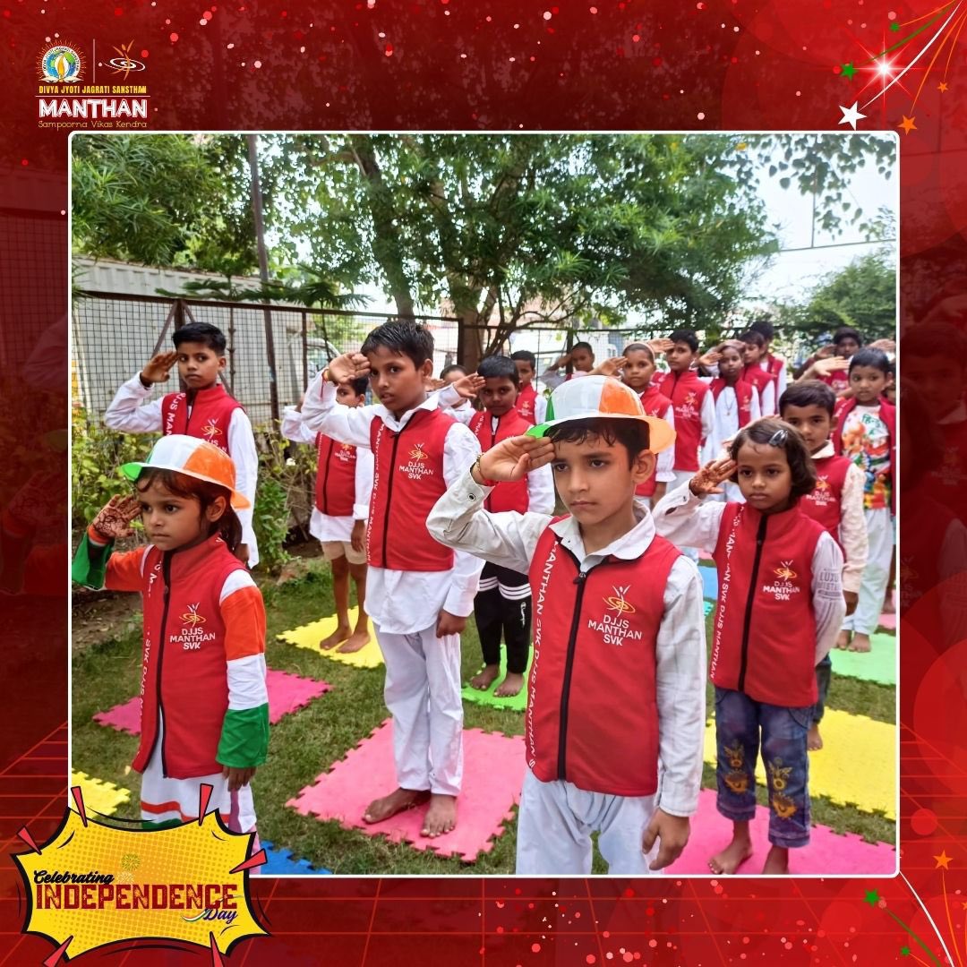 djjsmanthansvk's tweet photo. 🇮🇳✨ Freedom in their hearts, joy in their smiles!
From flag hoisting to patriotic songs, Manthanites celebrated Independence Day with pride. 💚🤍🧡
💬 What’s your favourite school memory of 15th August?
#IndependenceDay #ManthanSVK #FreedomWithValues #PatrioticVibes #DJJS https://t.co/frSFNbn3br