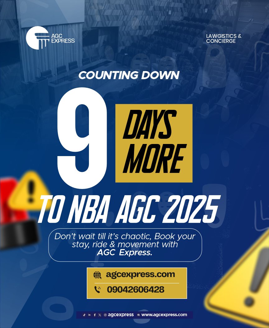 AgcExpress's tweet photo. 9 days to NBAAGC 🔥
Hotel rooms are going… going… almost gone!
Secure yours NOW. https://t.co/fGMO6ym8mZ