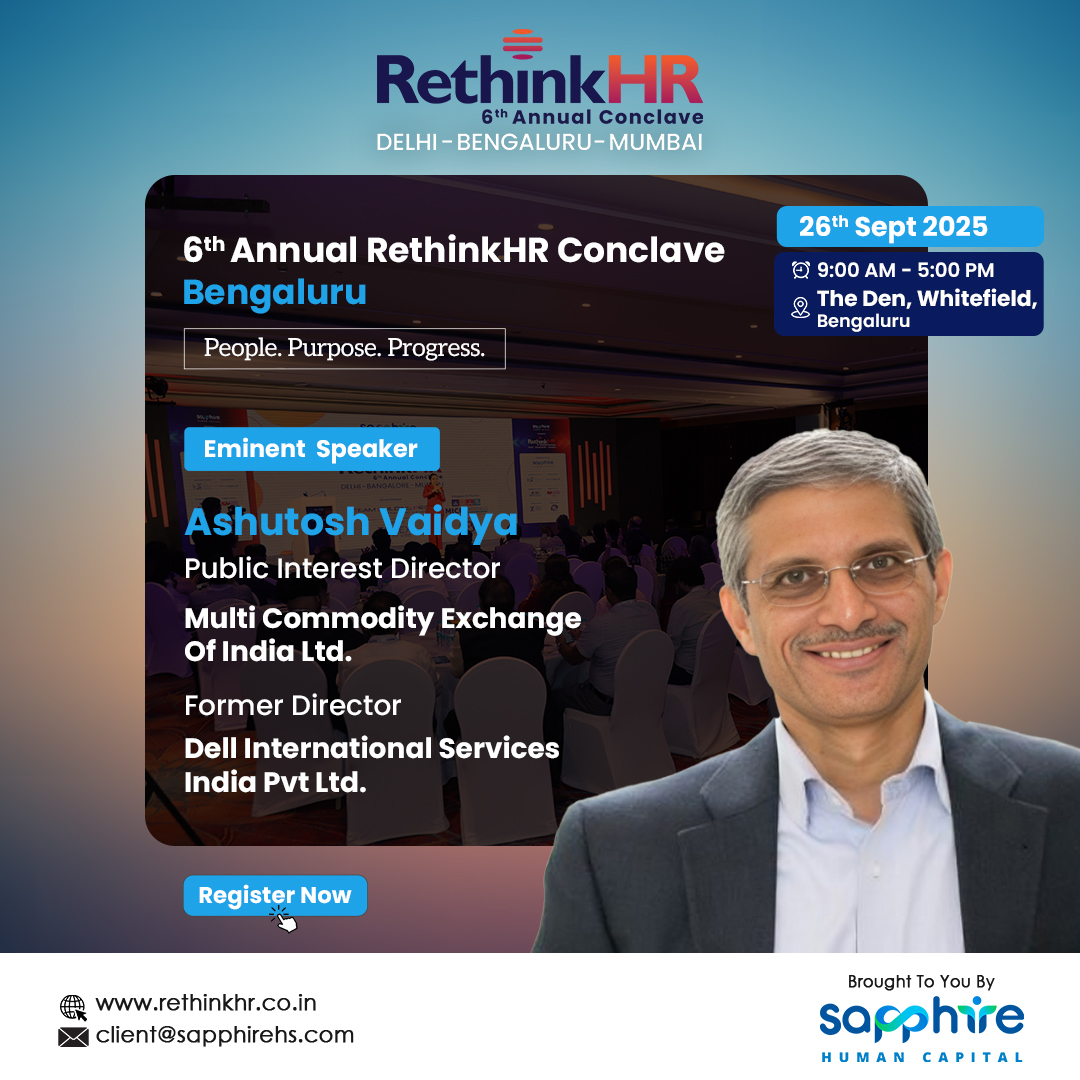 itsRethinkHR's tweet photo. We’re delighted to announce Ashutosh Vaidya as a speaker at the 6th Annual #RethinkHR Conclave, #Bengaluru!

🔗Secure your Spot
➡️https://t.co/Pm78BJT3N2
📅26th Sept Friday
📍The Den, Whitefield, Bengaluru

Contact Us: 9273253713

➡️ https://t.co/xCsjgS9jIS

#SpeakerAnnouncement https://t.co/7iirnzR7Po