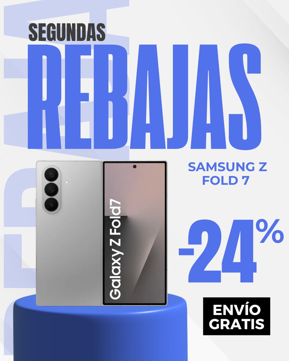 📱 Samsung Galaxy Z Fold 7 256 GB – Plata: el foldable premium que redefine potencia y diseño ‼️
 
🚀Snapdragon 8 Elite for Galax 
📸 Cámara principal de 200 MP 
🔋 Batería de 4 400 mAh 

¡Compra y ahorra con Allzone! 🛒 
➡️buff.ly/G1IhpOG

#Allzone #TiendaOnline