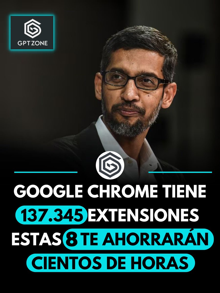 aitorwilzig's tweet image. Google Chrome tiene 137.345 extensiones.

Estas 8 te ahorrarán cientos de horas:
