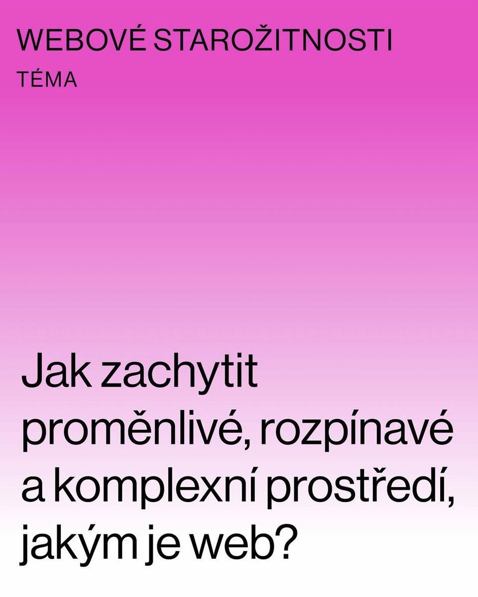 náš článek do časopisu Art Antiques o archivaci webu, webových starožitnostech a klenotech českého internetu 💎
artantiques.cz/webove-starozi…

our article for Art Antiques magazine about web archiving, web antiques and gems of the Czech internet 💎