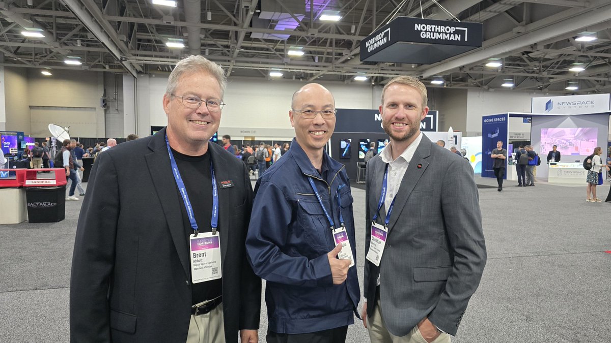 Rogue Space's Day 1 at #SmallSat in Salt Lake!
Christian Murphy &amp; Brent Abbott meet with Chris Yuen of #Letara to explore propulsion hosting on our Orbital Test Platform.
Booking payloads now for TWO June ’27 launches.
#RogueElement #SustainTheMission #SmallSat2025 #BuiltForOrbit