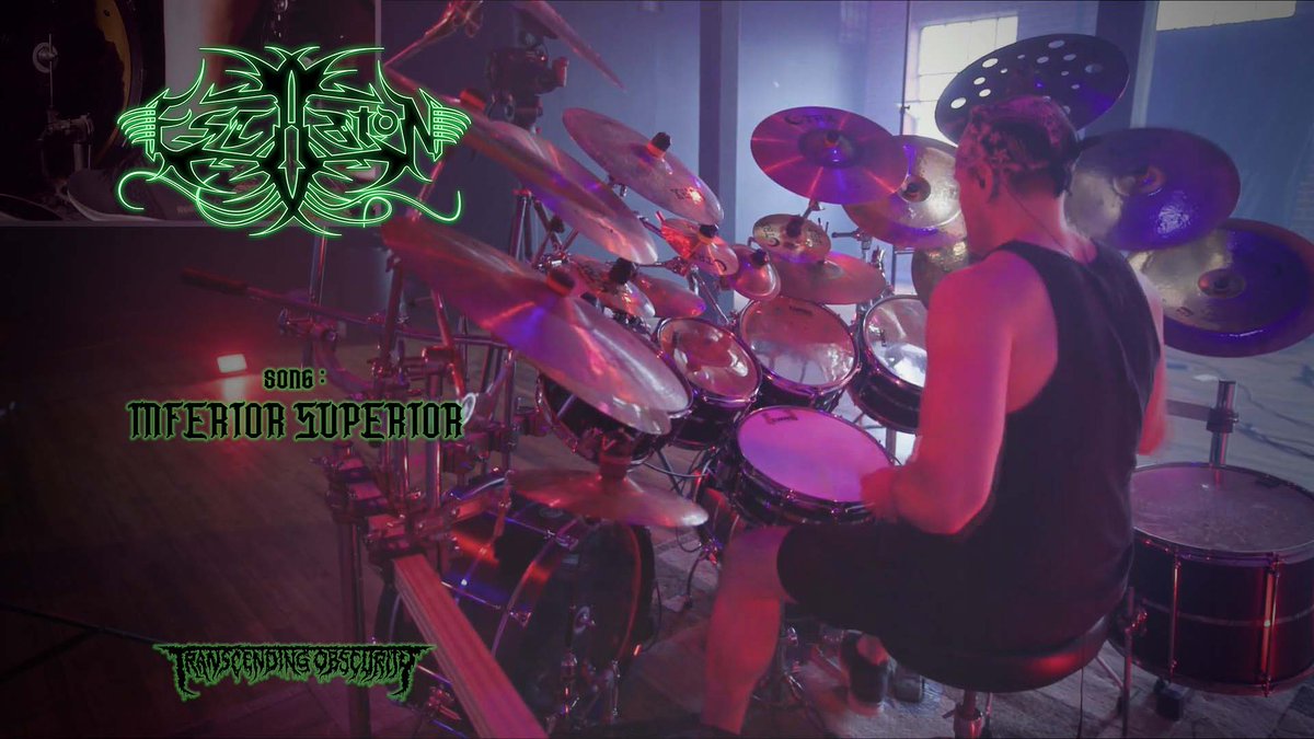 transcendingobs's tweet photo. Tech death band #Eschaton have released a new drum playthrough video! Check it out here - https://t.co/ROlZWQubwC
In drummer Darren Cesca's own words -
"Inferior Superior serves as a powerful opener for Techtalitarian, kicking off the album with intense energy. The drum orchestration was carefully composed to complement the guitar solo, enhancing the track’s dynamic drive and setting a commanding tone.
Eschaton’s songs offer me a versatile canvas, blending thrash, groove, and technical precision into a cohesive, punishing sound. This combination delivers both complexity and impact, highlighting the physicality required to perform these tracks.
Filmed on the set of “Blood of the People”, we tried to capture the intensity of the live performance. We have one more drum performance video on the way. Stay tuned!"
Bandcamp - https://t.co/itZnY5Cyfe