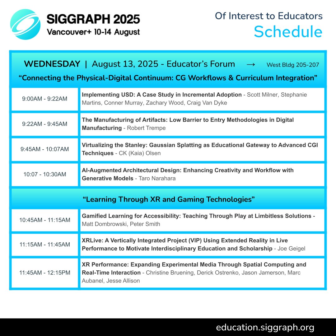 ACM SIGGRAPH Education Committee tweet media