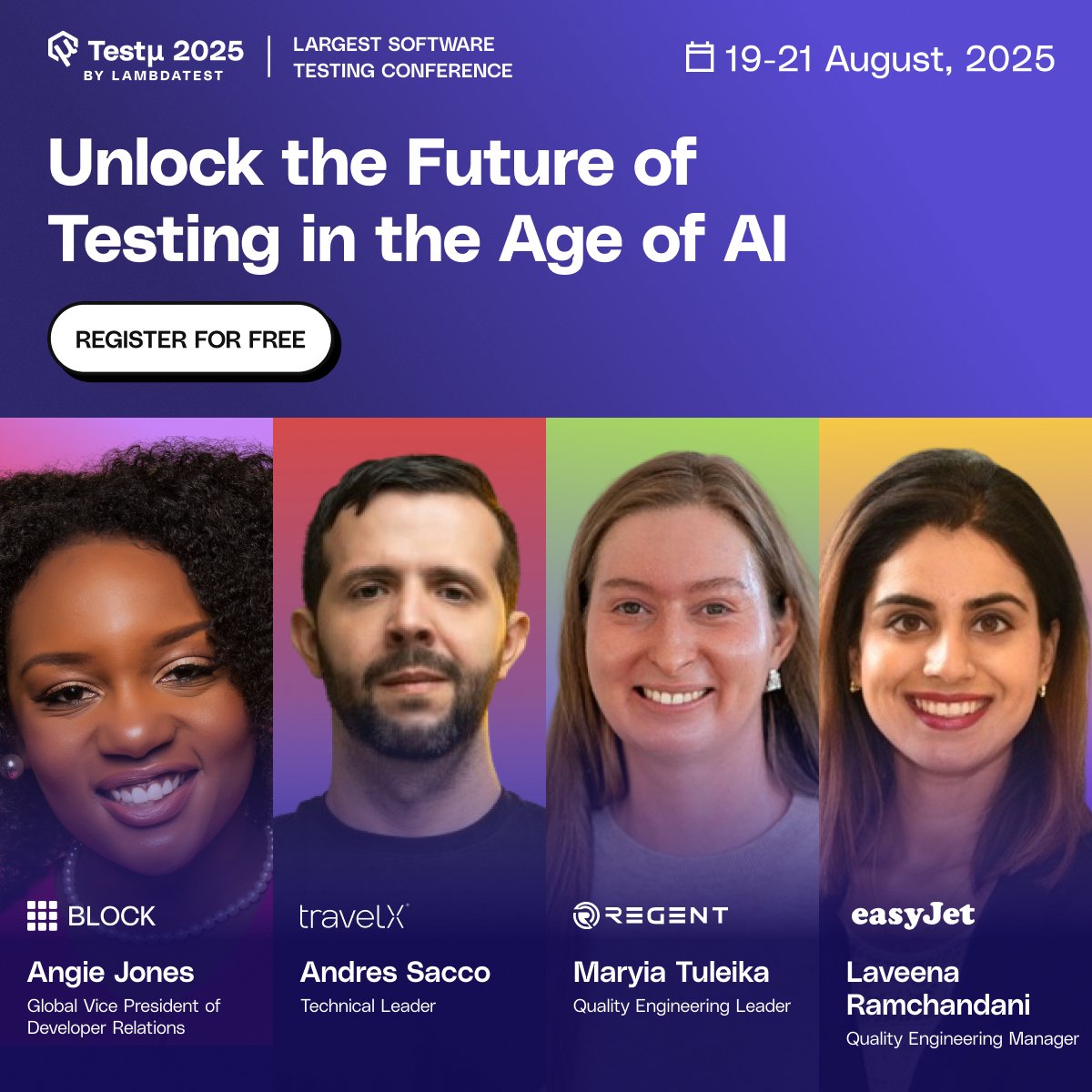 joecolantonio's tweet image. Everyone’s talking about #AI in testing, but few show how it’s done right. At Testμ Conf’25, hear how @databricks, @Google, and @blocks are making it work with real frameworks, metrics, and evaluations. 60+ sessions, free &amp;amp; online. Register now 👉 testguild.me/wt63da…