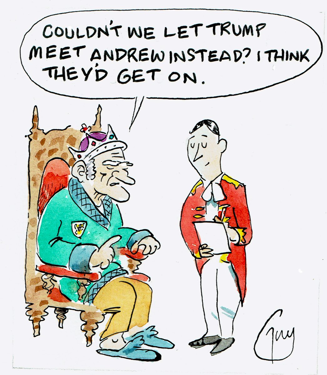 My cartoon for Thurs <a href="/MetroUK/">Metro</a> after #PrinceAndrew cocks up again. #RoyalFamily #Trump