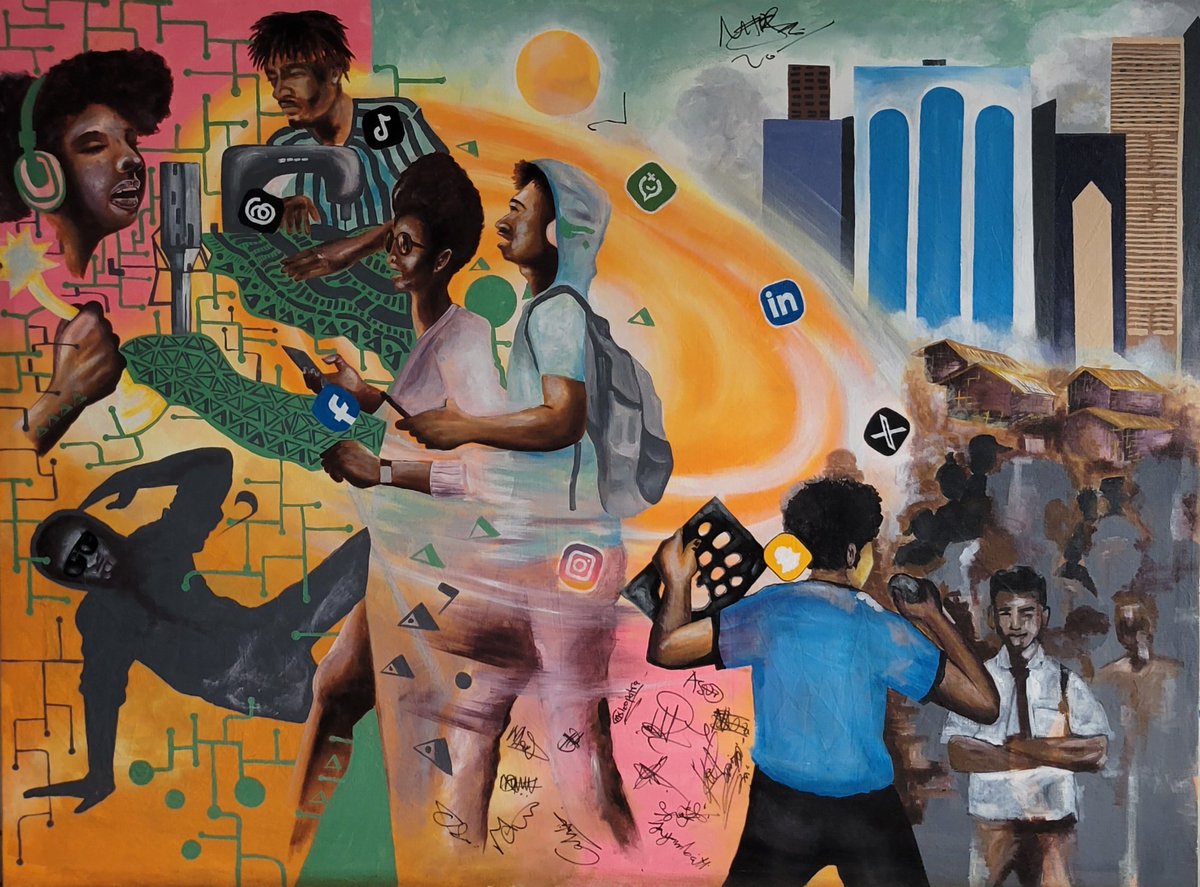 I was commissioned to live paint this piece at the official launch of the #gyntrybe <a href="/reachahand/">Reach A Hand Uganda</a> 
Art acts as a fishing net to the young people of the now generation.