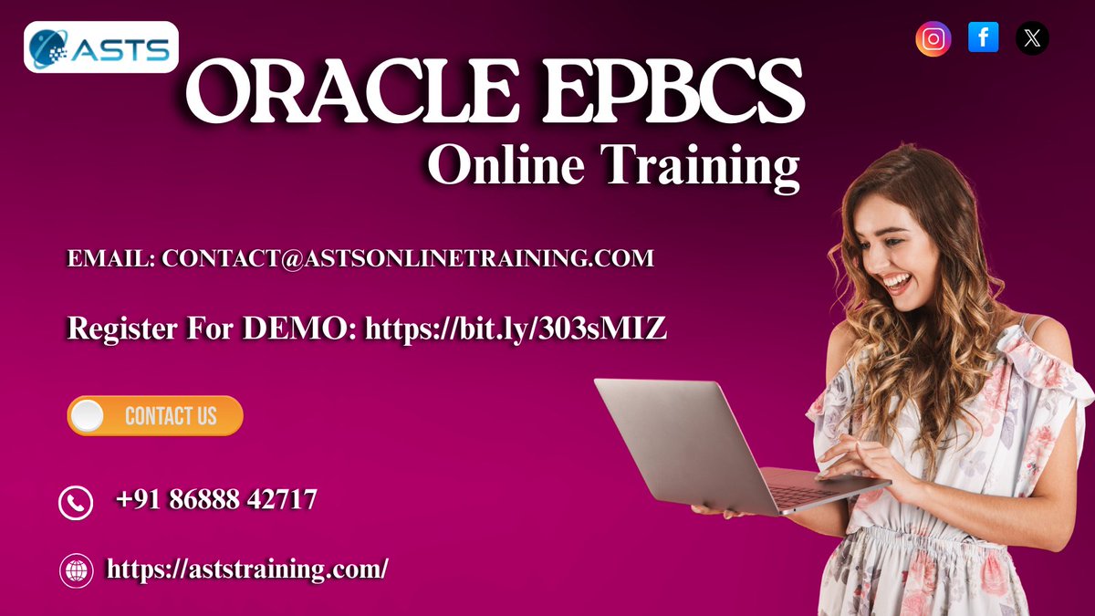AstsTraining's tweet image. 𝐑𝐞𝐠𝐢𝐬𝐭𝐞𝐫 𝐟𝐨𝐫 𝐃𝐞𝐦𝐨 𝐨𝐧 𝐎𝐑𝐀𝐂𝐋𝐄 𝐄𝐏𝐁𝐂𝐒: bit.ly/303sMIZ
aststraining.com/courses/epbcs-…
#EPBCSOracle #EPBCSCertification #EPBCSOnlineTraining #OracleEPBCSTraining