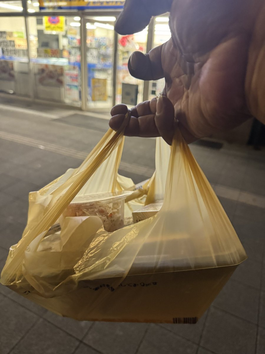 受け取った瞬間中身が落ちるように袋詰めしてくれたローソンちゃん

袋のサイズも入れ方もなんかおかしい
この店舗は利用を控えよう