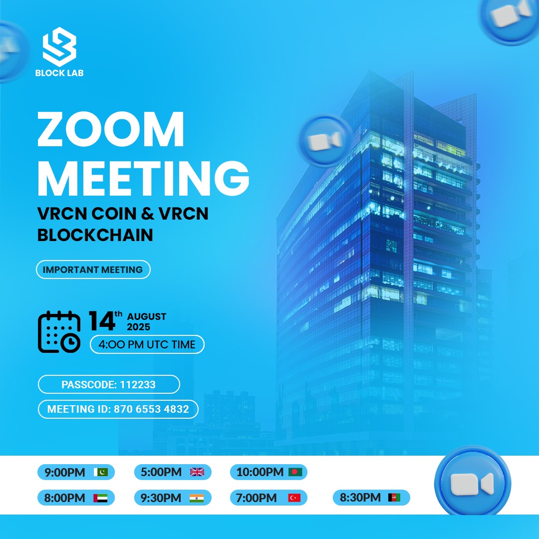 Blocklabtech's tweet image. Our next Zoom Meeting is happening on, 14 August and YOU are invited!
Be there as we dive into upcoming strategies, project updates, and future goals.

Time:
04:00PM UTC

Join Zoom Meeting
us06web.zoom.us/j/87065534832?…

Meeting ID: 870 6553 4832
Passcode: 112233