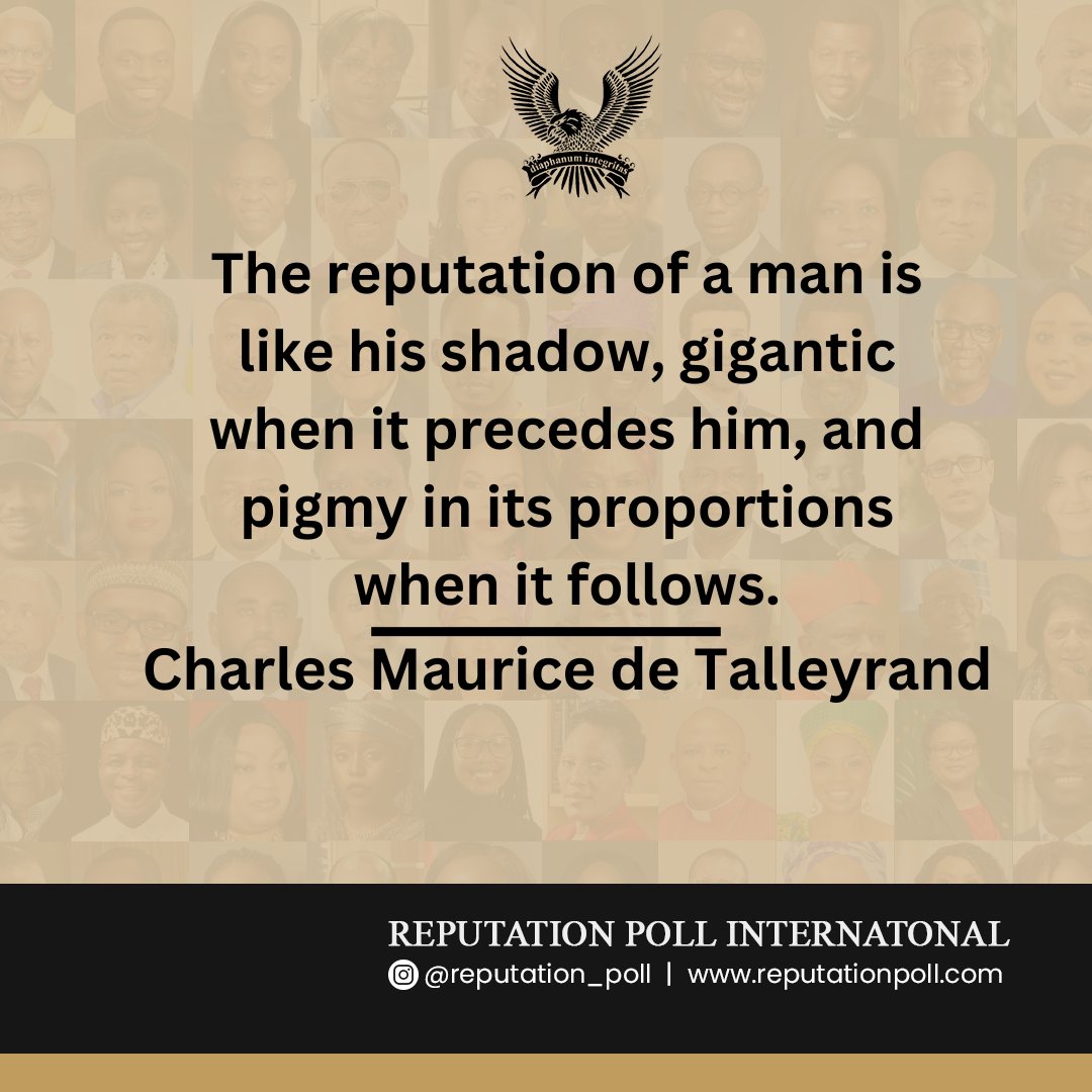 A person's reputation can loom large before they arrive, but appear far smaller once their actions are revealed. –  Charles Maurice de Talleyrand

#ReputationMatters #Leadership #Integrity #Trust #Character #PublicPerception #Legacy #Ethics #ReputationManagement #Influence