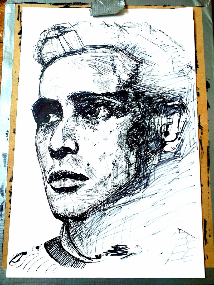 vickyeagerart's tweet image. Start to finish ✍

Mr Brando 🎬

Late #acter #marlonbrando #tribute #ink #portrait