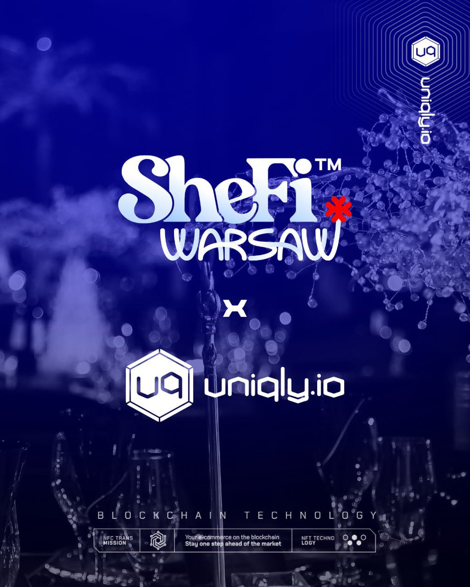 Uniqly.io (@uniqly_io) on Twitter photo We’re proud to partner with <a href="/shefiorg/">shefi.eth (💫,💫)</a> in Warsaw through the <a href="/SheFi_Warsaw/">SheFi Warsaw</a> event - the Polish chapter of the global women’s Web3 community. 🇵🇱
Join us on September 4 to amplify voices, unlock opportunities, and drive real growth across CEE! We’re proud to partner with <a href="/shefiorg/">shefi.eth (💫,💫)</a> in Warsaw through the <a href="/SheFi_Warsaw/">SheFi Warsaw</a> event - the Polish chapter of the global women’s Web3 community. 🇵🇱
Join us on September 4 to amplify voices, unlock opportunities, and drive real growth across CEE!