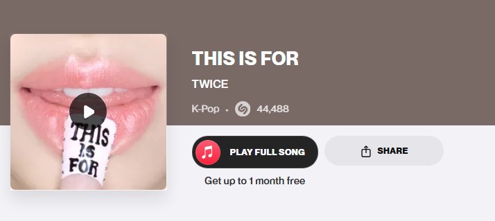 ONCESTREAMTWICE's tweet photo. PUSH, ONCES! We need 512 more Shazams!
๐ https://t.co/rPqCFimAKb
THIS IS FOR TWICE
#ThisIsForIsBack
#ThisIsForRe_Comeback https://t.co/zoGm0refcY