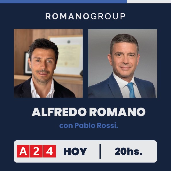 romano_group's tweet photo. 📺 Esta noche, @romanoal en @A24COM con @PRossiOficial
A las 20 hs, una conversación sobre la coyuntura económica, los desafíos del país y el escenario político que se viene.
#A24 #Economía #AlfredoRomano #AnálisisEconómico #RomanoGroup https://t.co/imJUYFMvZC