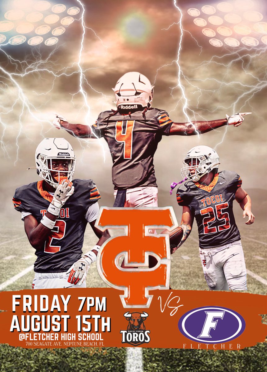 Tocoi Creek Football (@tchstorosfb) on Twitter photo We are back! 2 more days until the Toros take the field against Fletcher! Kickoff Classic Loading! Itβs Go Time! #HornsUp <a href="/KevinJDoelling/">Coach Kev</a> <a href="/coachturpen/">Mike Turpen</a> <a href="/ActionSportsJax/">BrentDanStuartMarcelAlivia</a> <a href="/PrepRedzone/">Prep Redzone π</a> <a href="/FlaHSFootball/">FloridaHSFootball.com</a> <a href="/DuvalSports/">Duval Sports</a> We are back! 2 more days until the Toros take the field against Fletcher! Kickoff Classic Loading! Itβs Go Time! #HornsUp <a href="/KevinJDoelling/">Coach Kev</a> <a href="/coachturpen/">Mike Turpen</a> <a href="/ActionSportsJax/">BrentDanStuartMarcelAlivia</a> <a href="/PrepRedzone/">Prep Redzone π</a> <a href="/FlaHSFootball/">FloridaHSFootball.com</a> <a href="/DuvalSports/">Duval Sports</a>