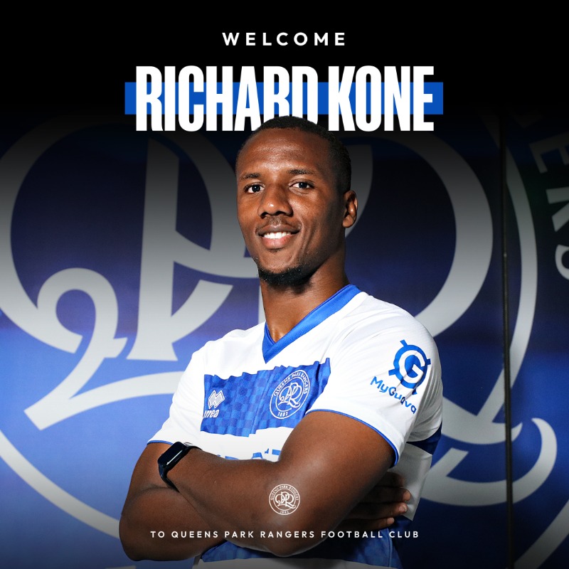 QPR's tweet photo. Richard Kone is 𝗥'𝗦! 💙🤍