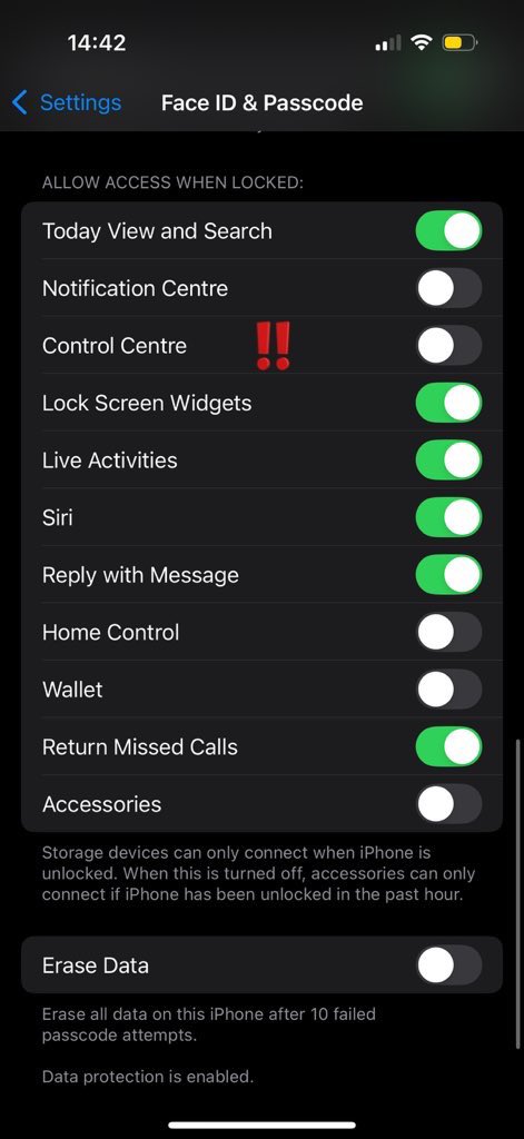 Theft protection(when turned on) requires your Face ID to initiate a password change, then an hour delay, followed by your Face ID again. Also, turn off access to your control centre when your phone is locked. This stops thieves from putting your phone in airplane mode.