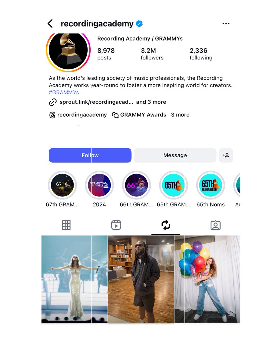 1BENNY7G's tweet photo. THE #GRAMMYs REPOSTED BURNA BOY ON IG! 🏆 https://t.co/Wyy0JLHSFr