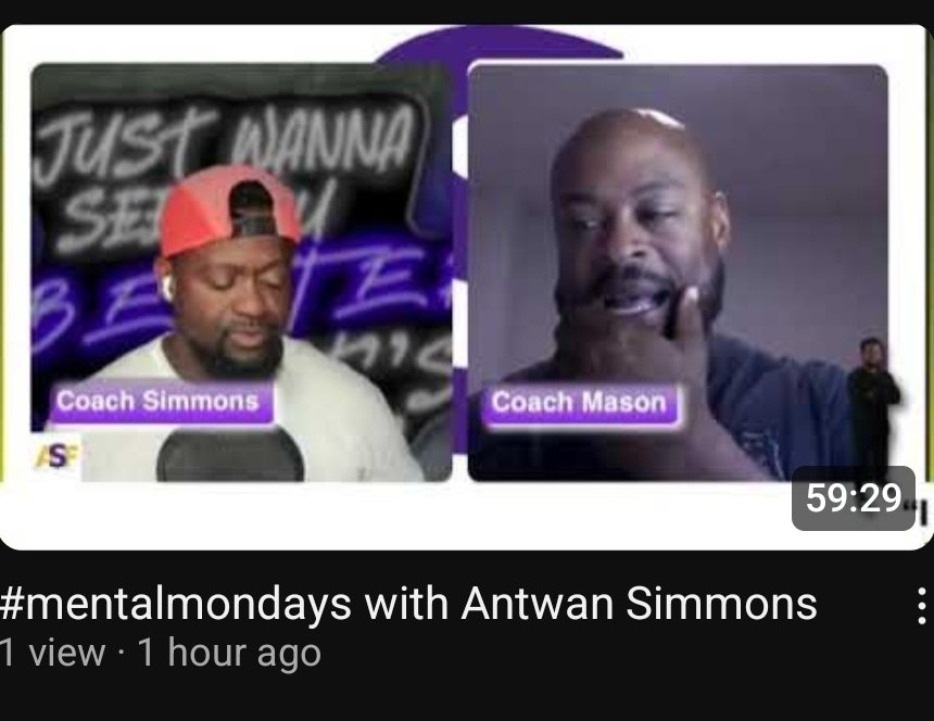 TAVON MASON Sr. (@tmason18) on Twitter photo Ohhhhh!!! Yeah, the #fullepisode of my interview on my brother <a href="/Coach_ASimmons/">Antwan Simmons</a> #mentalmondaypodcast is up!!! #checkitout
youtu.be/Z7hfEd0kgPg?si… Ohhhhh!!! Yeah, the #fullepisode of my interview on my brother <a href="/Coach_ASimmons/">Antwan Simmons</a> #mentalmondaypodcast is up!!! #checkitout
youtu.be/Z7hfEd0kgPg?si…