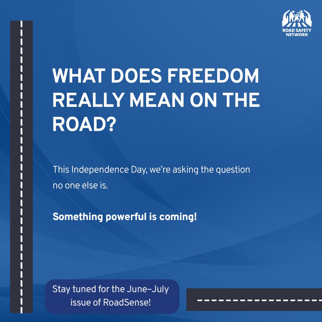Freedom isn’t just about movement — it’s about making it safe.

This Independence Day, something new is coming from
Road Safety Network.

A space for stories, solutions, and changemakers.

📬Launching August 15!

#FreedomToArriveSafe #RSNNewsletter
#IndependenceDay2025