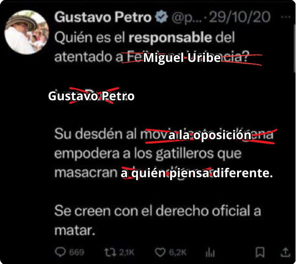 KatheMirandaP's tweet photo. No hay tenerle miedo a las amenazas de @petrogustavo 

Hay que decir la verdad, su odio, insultos y amenazas contra quienes piensan diferente empoderan los gatilleros contra la oposición. https://t.co/1wOiBFMRQo