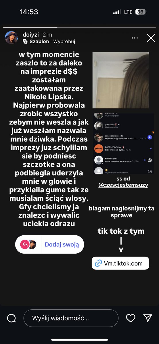 tojest_dziwne's tweet photo. nikola lipska dalej w akcji tym razem zaatakowała swoja byla ziomale https://t.co/C7jSnvZ3l8